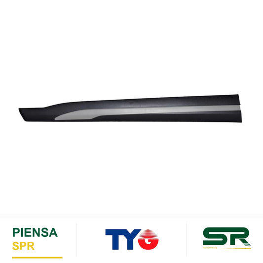 MOLDURA NISSAN PUERTA KICKS 2017 2024 CORRUGADA CON MOLDURA PLATA DELANTERO IZQUIERDO TYG MPUNKI17DL