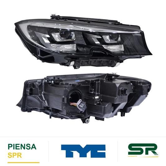FARO DERECHO CON MOTOR CROMADO LED BMW SERIE 3 2019-2022 S S / AFS FILO TYC