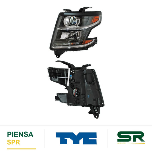 FARO IZQUIERDO CHEVROLET SUBURBAN / TAHOE 2018-2020 C / MOLD NEGRA SUP TYC1 TYC
