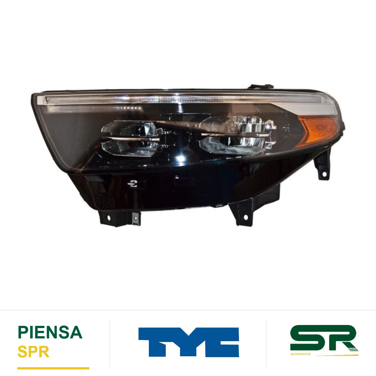 FARO IZQUIERDO CON LUZ DE DÍA NEGRO FILO LED FORD EXPLORER 2020-2022 S TYC
