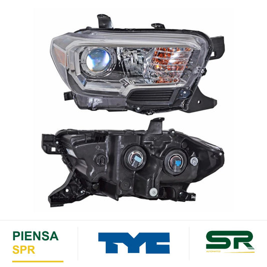 FARO DERECHO FONDO NEGRO CROMADO TOYOTA TACOMA 2019-2023 C / ANILLO INT 28707 TYC