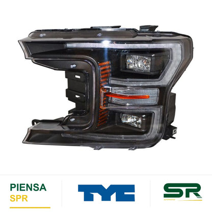 FARO DERECHO FONDO NEGRO LED FORD PICKUP 2018-2020 S TYC