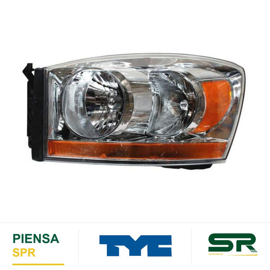 FARO IZQUIERDO FONDO CROMADO DODGE PICKUP 2006-2008 C / FRANJA TYC