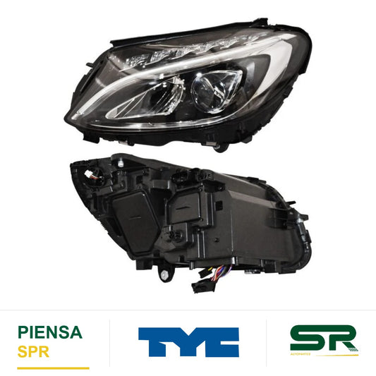 FARO IZQUIERDO CON MOTOR ELÉCTRICO LED AS MERCEDES BENZ CL E C 2015-2018 S TYC