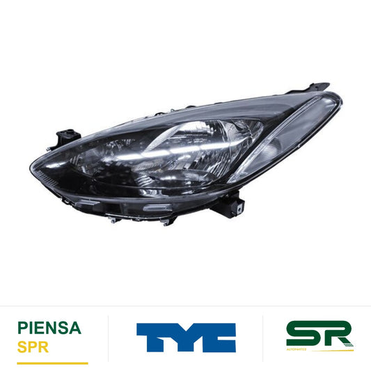 FARO IZQUIERDO FONDO NEGRO SIN MOTOR MAZDA 2 2012-2015 / USA 2011-2014 CCC3 TYC