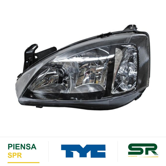 FARO IZQUIERDO 5 PINES FONDO NEGRO CHEVROLET CORSA 2008-2011 / TORNADO 2004-2011 TYC