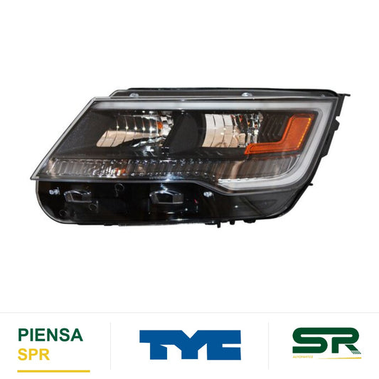 FARO IZQUIERDO CON LUZ DE DÍA FONDO NEGRO LED FORD EXPLORER 2018-2019 S TYC1 TYC