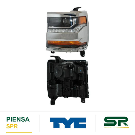 FARO IZQUIERDO CROMADO CHEVROLET PICKUP 2016-2018 FILO P / XENON TYC