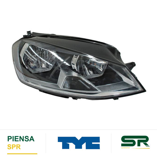 FARO DERECHO CON MOTOR ELÉCTRICO VOLKSWAGEN GOLF 2016-2017 REFLEJANTE BCO 28703 TYC