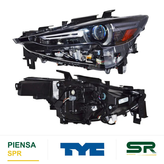 FARO IZQUIERDO CON MOTOR LED MAZDA CX5 2018-2021 S C / FUNC DE LUZ ADAP C / ESQ NEGRA TYC1 NSF 28607 PMM TYC