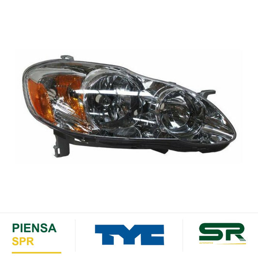 FARO DERECHO FONDO CROMADO TOYOTA COROLLA 2005-2008 28704 TYC