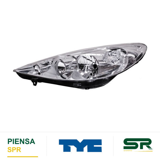 FARO IZQUIERDO FONDO CROMADO PEUGEOT 207 2008-2013 28906 TYC