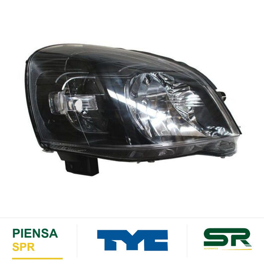 FARO DERECHO FONDO NEGRO CHEVROLET C3 2009-2012 TYC