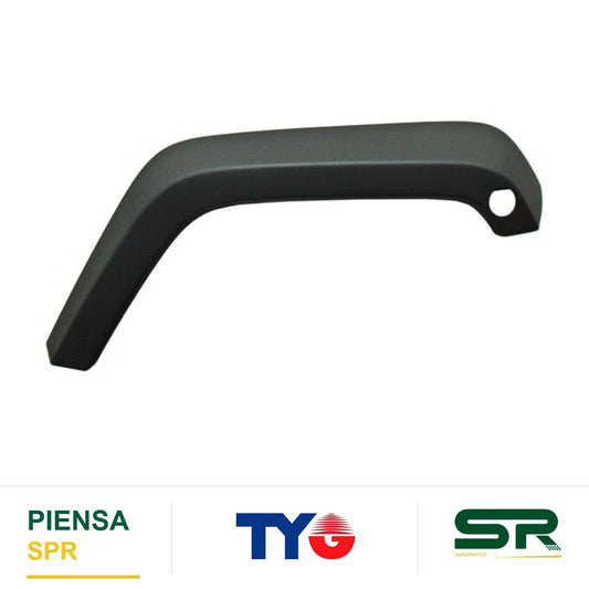 MOLDURA JEEP ARCO SALPICADERA WRANGLER 2007 2017 CORRUGADA DERECHO TYG MAJWR07DR