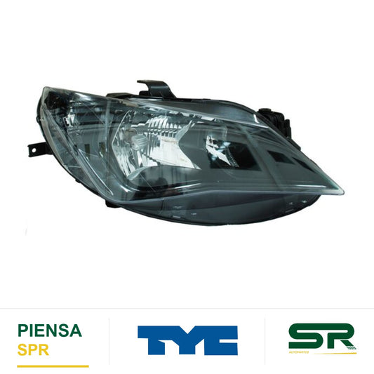 FARO DERECHO FONDO NEGRO CON MOTOR DOBLE AS SEAT IBIZA 2013-2017 TYC