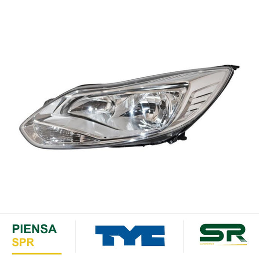 FARO IZQUIERDO FONDO CROMADO CON MOTOR FORD FOCUS 2014-2015 ELECTRICO CUARTO BLANCO TYC