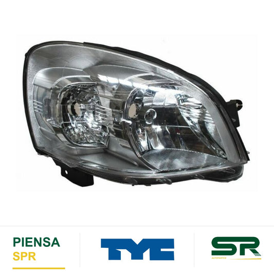 FARO DERECHO FONDO CROMADO CHEVROLET C3 2009-2012 TYC