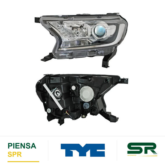 FARO IZQUIERDO CON MOTOR ELÉCTRICO CON LUPA FORD RANGER 2017-2022 TYC