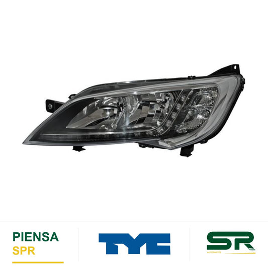 FARO IZQUIERDO CON LUZ DE DÍA FONDO CROMADO CON MOTOR FIAT DUCATO / MANAGER 2015-2023 CARGO VAN TYC2 CCC3.6.05 TYC