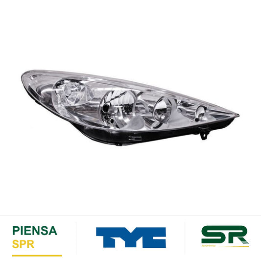 FARO DERECHO FONDO CROMADO PEUGEOT 207 2008-2013 28905 TYC