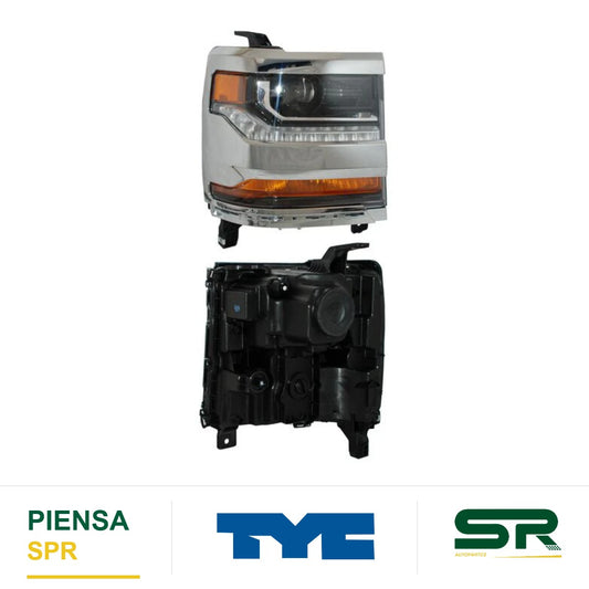 FARO DERECHO CROMADO CHEVROLET PICKUP 2016-2018 FILO P / XENON TYC
