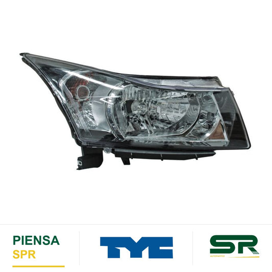 FARO DERECHO NEGRO CHEVROLET CRUZE 2010-2012 FILO TYC