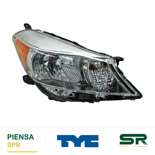 FARO DERECHO FONDO CROMADO TOYOTA YARIS 2012-2014 TYC