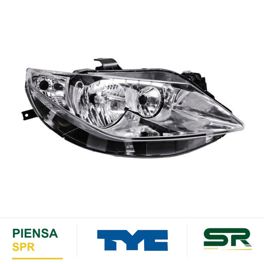 FARO DERECHO FONDO CROMADO DOBLE AS SEAT IBIZA 2010-2012 TYC