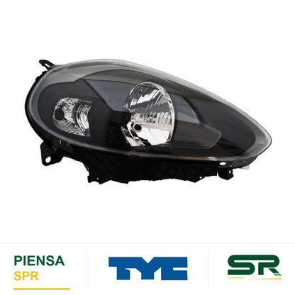FARO DERECHO FONDO NEGRO FIAT PUNTO 2013-2015 TYC