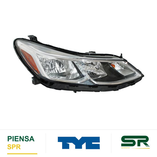 FARO DERECHO CHEVROLET CRUZE 2016-2019 LINEA NUEVA 28609 TYC
