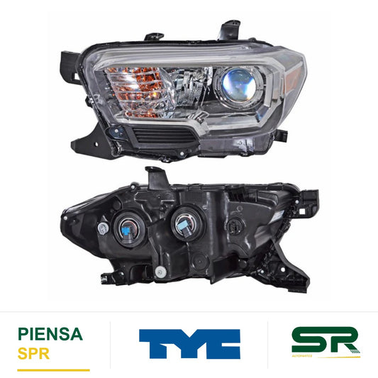 FARO IZQUIERDO FONDO NEGRO CROMADO TOYOTA TACOMA 2019-2023 C / ANILLO INT NSF 28707 TYC