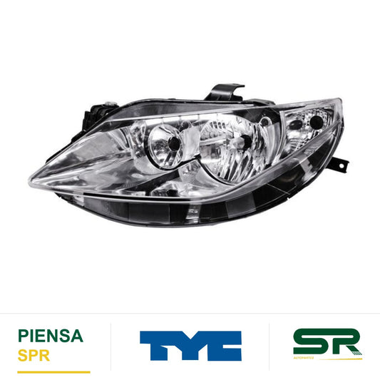 FARO IZQUIERDO FONDO CROMADO DOBLE AS SEAT IBIZA 2010-2012 TYC