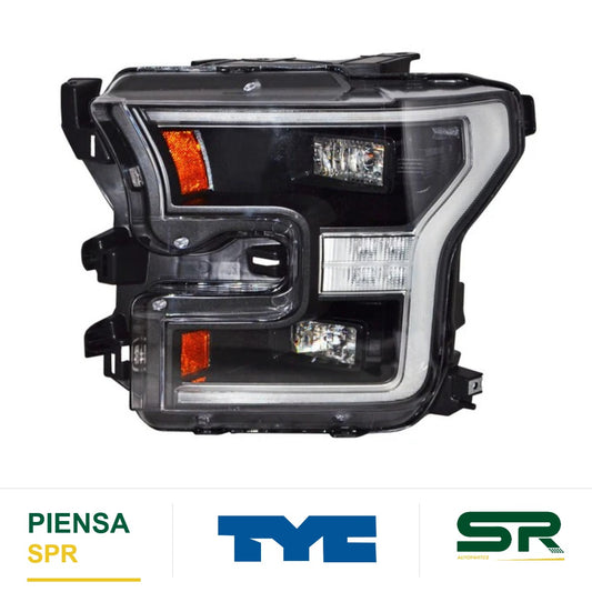 FARO IZQUIERDO FONDO NEGRO LED FORD PICKUP 2015-2017 LOBO S TYC2 TYC