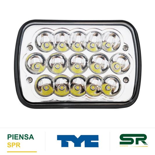 FARO LED UNIVERSAL 6052 CUADRADO GRANDE ALTA / BAJA S 1 PIEZA TYC