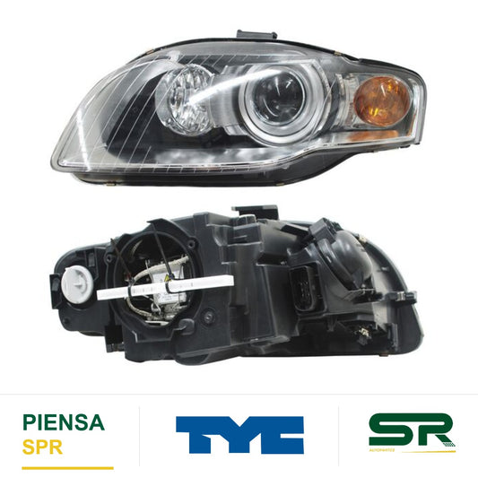 FARO IZQUIERDO CON LUPA AS AUDI A4 2005-2008 CUARTO C / FOCOS SIN BAL TRA P / XENON TYC1 .11 TYC