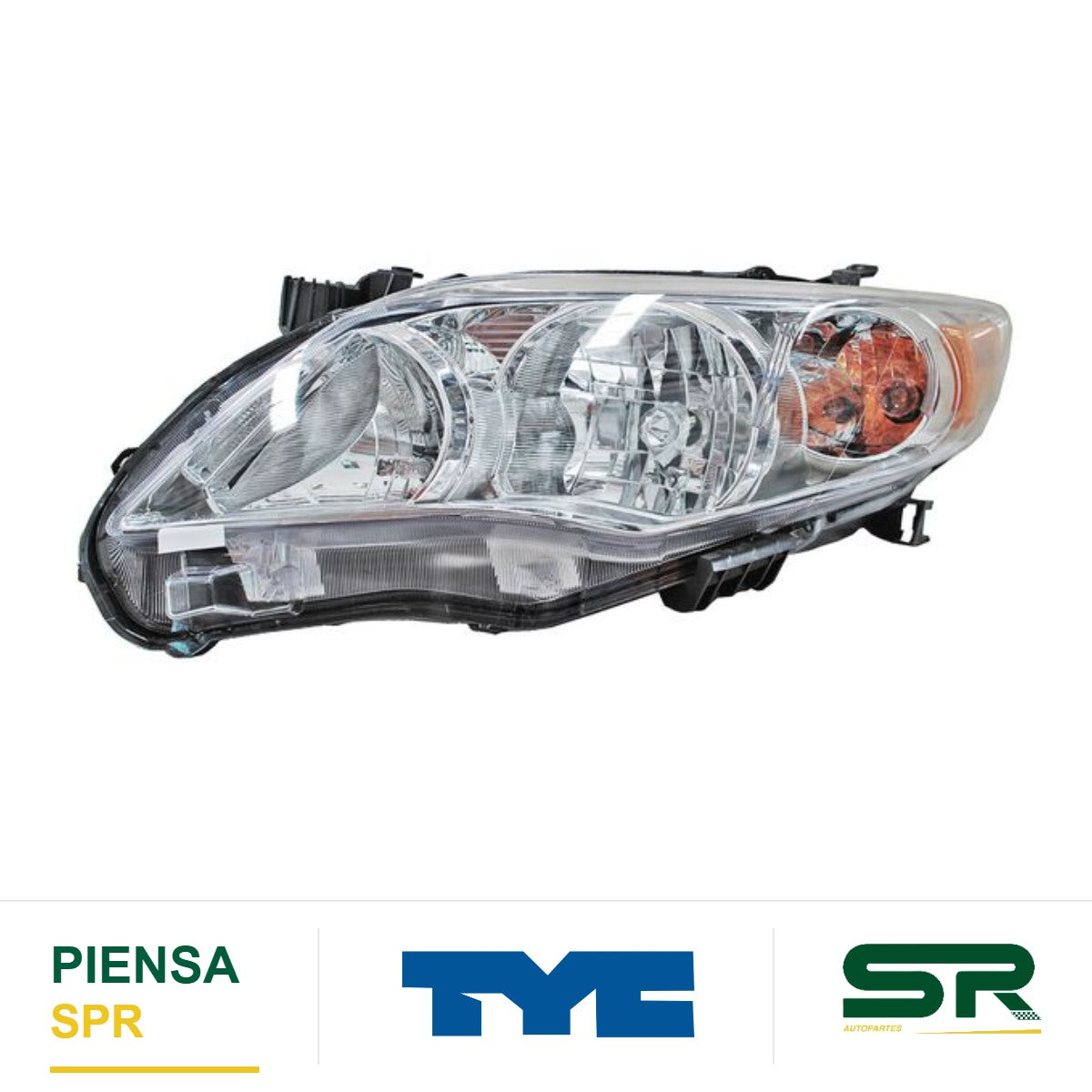 FARO IZQUIERDO FONDO CROMADO TOYOTA COROLLA 2011-2013 TYC