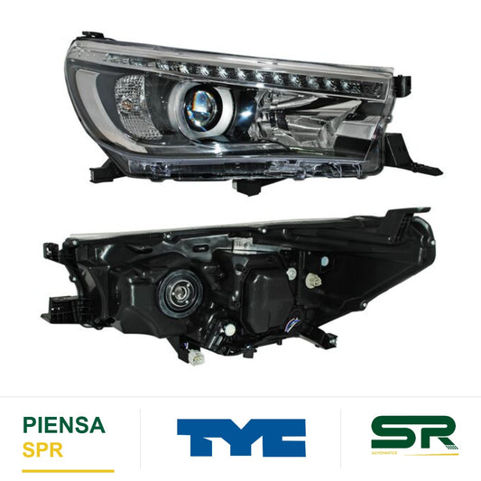FARO DERECHO CON MOTOR CON LUPA LED TOYOTA HILUX 2016-2020 S TYC