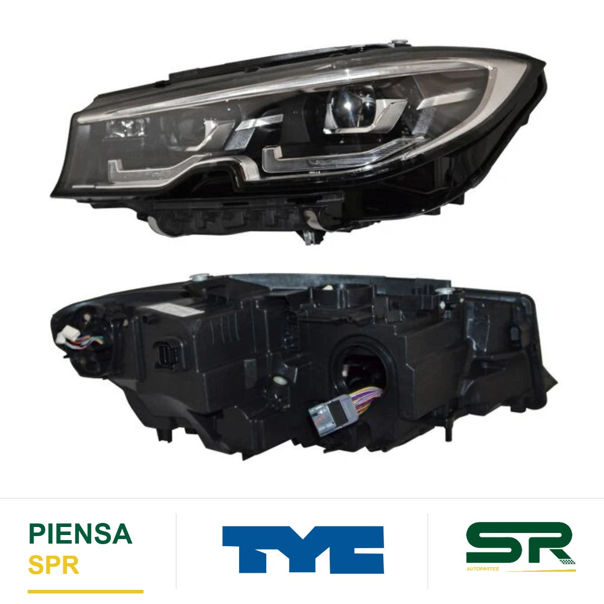 FARO IZQUIERDO CON MOTOR CROMADO FILO LED BMW SERIE 3 2019-2022 S C / AFS TYC
