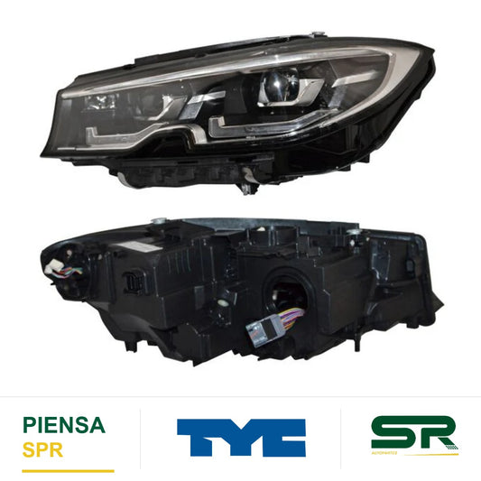 FARO IZQUIERDO CON MOTOR CROMADO LED BMW SERIE 3 2019-2022 S C / AFS FILO TYC2 TYC