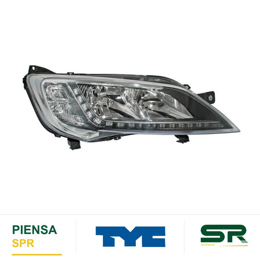 FARO DERECHO CON LUZ DE DÍA FONDO CROMADO CON MOTOR FIAT DUCATO / MANAGER 2015-2023 CARGO VAN TYC2 CCC3.6.04 TYC