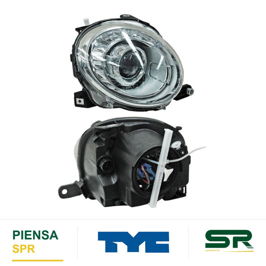 FARO DERECHO CON LUPA FIAT 500 2009-2015 SUP TYC1 TYC