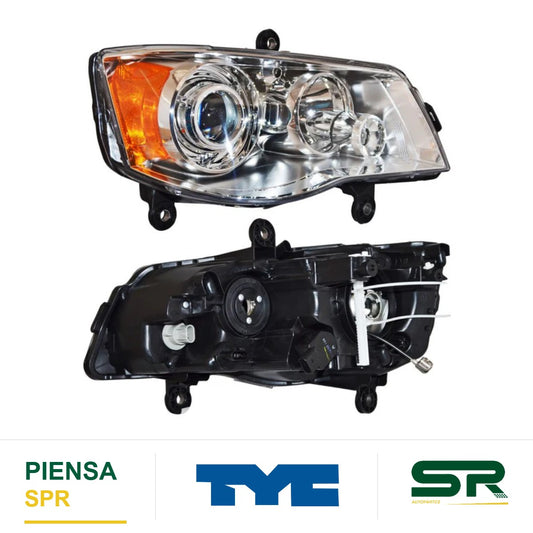 FARO DERECHO FONDO CROMADO CON LUPA DODGE TOWN & COUNTRY 2008-2016 / CARAVAN 2011-2015 TYC1 TYC