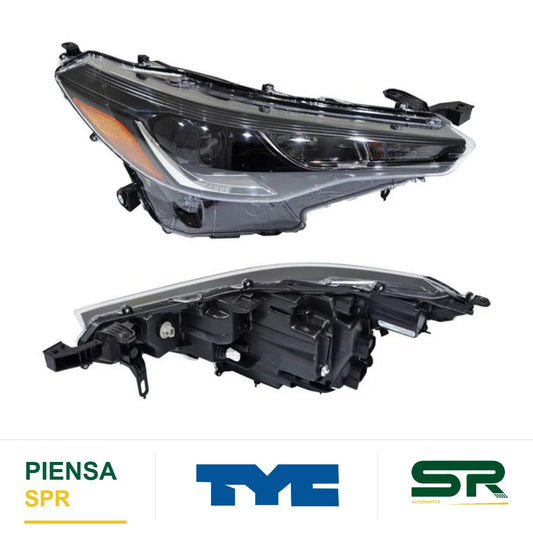 FARO DERECHO CROMADO LED TOYOTA COROLLA CROSS 2022-2024 S FILO INF TYC2 723M TYC