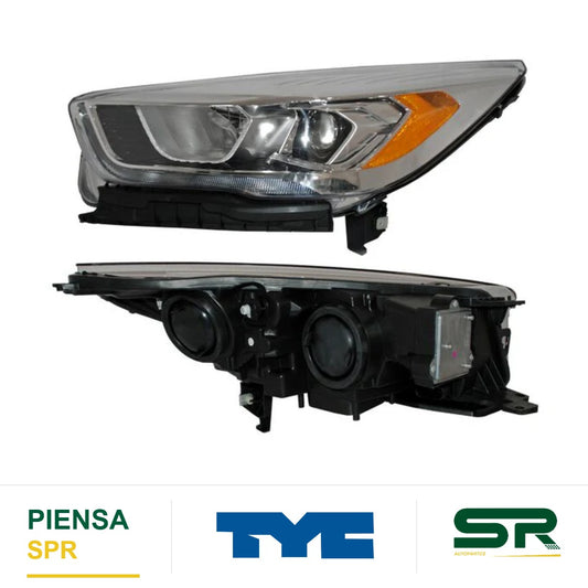 FARO IZQUIERDO CON LUZ DE DÍA FONDO CROMADO FORD ESCAPE 2017-2019 TYC1 CCC TYC