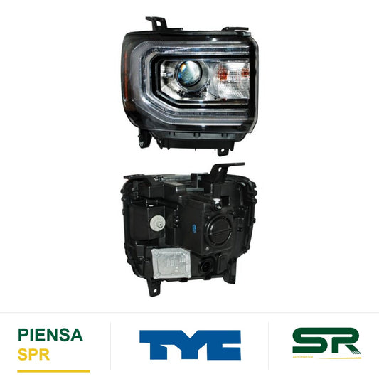 FARO DERECHO FONDO CROMADO GMC SIERRA 2016-2018 P / XENON TYC2 CCC.14.06 TYC