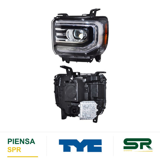 FARO IZQUIERDO FONDO NEGRO GMC SIERRA 2016-2018 P / XENON TYC2 CCC.2.05 TYC