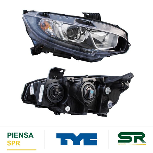 FARO DERECHO CON LUZ DE DÍA HONDA CIVIC 2016-2019 4P TYC