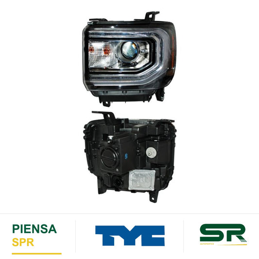 FARO IZQUIERDO FONDO CROMADO GMC SIERRA 2016-2018 P / XENON TYC2 CCC.15.03 TYC
