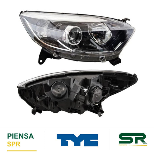 FARO DERECHO FONDO NEGRO CON MOTOR CROMADO CAPTUR 2018-2023 FILO TYC