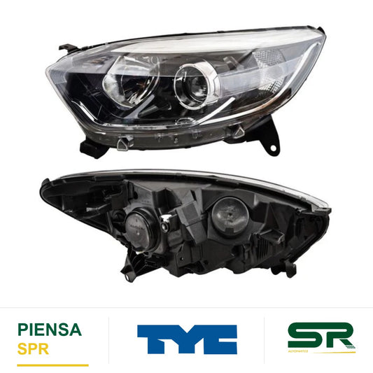 FARO IZQUIERDO FONDO NEGRO CON MOTOR CROMADO CAPTUR 2018-2023 FILO 28703 TYC